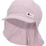 Sterntaler Kinder Sonnenhut mit Nackenschutz, Leinenoptik, Rosa