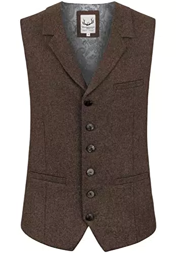 Stockerpoint Herren Octavio Weste - Stilvolle braune Herrenweste