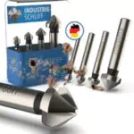 Profi Kegelsenker Set aus HSS Stahl - Senker für Metall und Holz