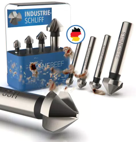 Profi Kegelsenker Set aus HSS Stahl - Senker für Metall und Holz