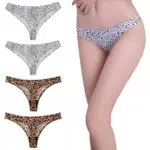 Damen String Tanga Leopard Unterwäsche - Nahtlose Thongs