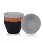 Silikon Muffinform für Cupcakes und Muffins - Antihaft Backform für Heißluftfritteuse