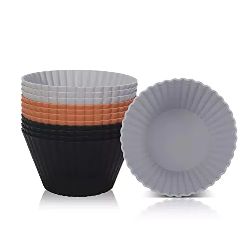 Silikon Muffinform für Cupcakes und Muffins - Antihaft Backform für Heißluftfritteuse