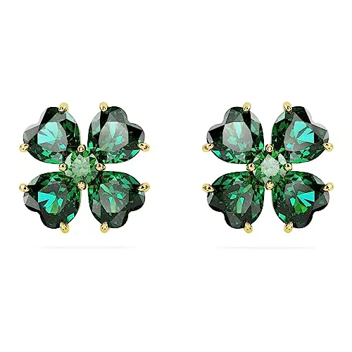 Swarovski Idyllia Ohrstecker mit Glücksklee-Motiv aus Kristallen