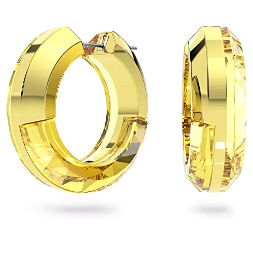 Swarovski Lucent Kreolen Ohrringe mit gelben Kristallen