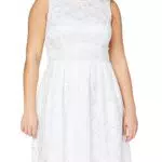 Leandra Damen Swing Kleid - Weiß