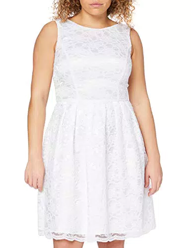 Leandra Damen Swing Kleid - Weiß
