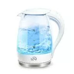 Glas Wasserkocher mit LED-Beleuchtung - 1,7 Liter, 2200W, Heißwasserspender