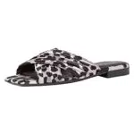 Tamaris Damen Flache Sandale - Schwarz Leo