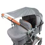 Sonnensegel Kinderwagen Universal mit UV Schutz Beschichtung 50+ und Rollo-Funktion