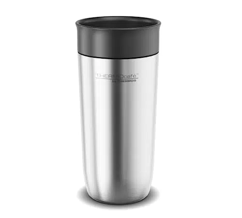 Thermos Thermobecher aus Edelstahl für unterwegs - 6h heiß / 12h kalt - Auslaufsicher - Ideal für Uni und Büro