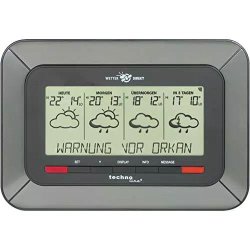 WetterDirekt Wetterstation WD 4920 mit Temperaturanzeige und 4-Tage-Wettervorhersage