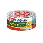 Tesa Extra Power Extreme Outdoor Gewebeband - Gewebeverstärktes Ductape für den Außenbereich - Transparent