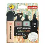 STABILO BOSS ORIGINAL NatureCOLORS Textmarker - 4er Pack