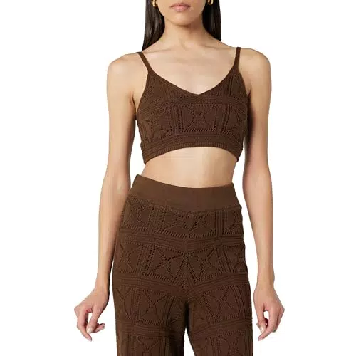 Diza Häkel-Bralette von The Drop - Kaffeebohnen
