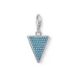 THOMAS SABO Damen Charm Anhänger Dreieck Türkis 925 Silber - Charm Club
