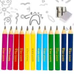 TinyGeeks Jumbo Bleistifte HB - Dreikantstifte für Kinder inkl. Spitzer