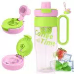 Trinkflasche mit Strohhalm und Filtergefäß, BPA-frei, 850ml - Ideal für Zuhause, Schule, Büro und Fitnessstudio