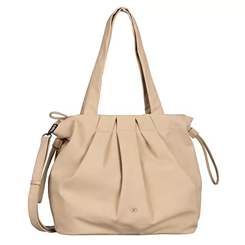 TOM TAILOR, AURELIA, Damen, Shopper mit Reisverschluss Beige