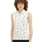 TOM TAILOR Damen Polo Top mit Navy Dot Design