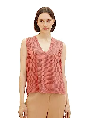 TOM TAILOR Damen Pullunder mit V-Ausschnitt