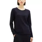 TOM TAILOR Damen 1038879 Basic Pullover mit Struktur