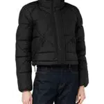 TOM TAILOR Damen Puffer Jacke Denim Cropped - Deep Black
