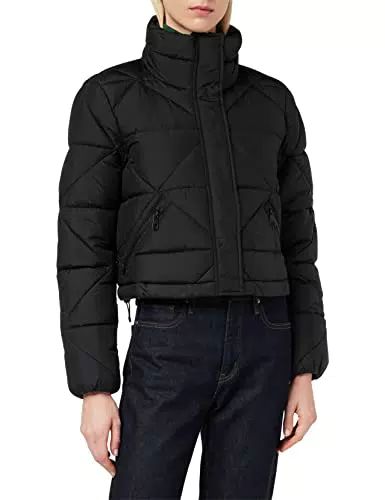 TOM TAILOR Damen Puffer Jacke Denim Cropped - Deep Black