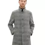 TOM TAILOR Herren 1037407 3-Knopf Wollmantel mit Stehkragen