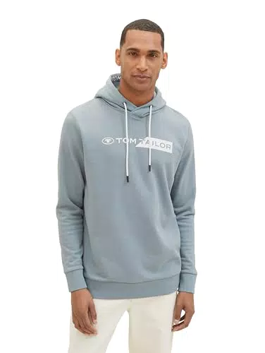 TOM TAILOR Herren Hoodie mit Logo-Print