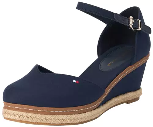 Tommy Hilfiger Damen Keilabsatz Espadrilles - Blau