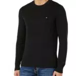Tommy Hilfiger Herren Pullover Chain Ridge Structure C Neck Baumwolle