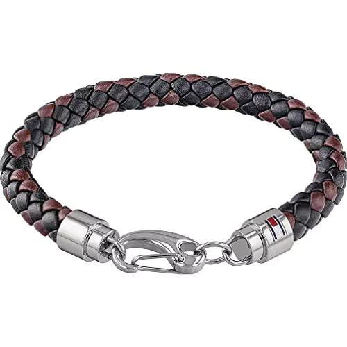 Tommy Hilfiger Herren Lederarmband - Schwarz/Braun