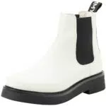 Tommy Jeans Damen Chelsea Stiefel - Weiße Flache Stiefeletten
