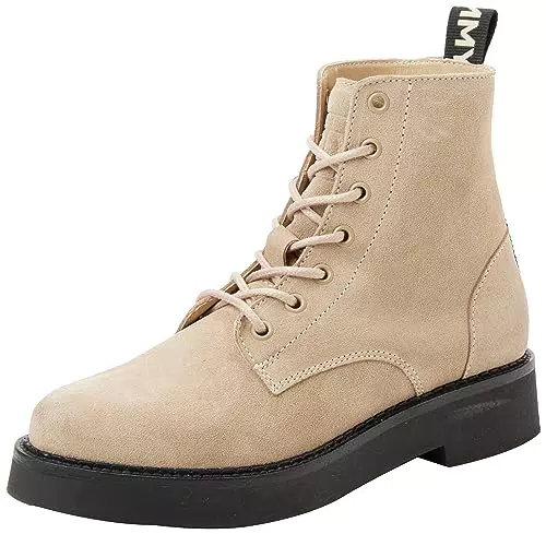 Tommy Jeans Damen Stiefeletten aus Wildleder mit Schnürung