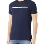 Tommy Jeans Herren T-Shirt Essential Flag Tee - Rundhalsausschnitt - Blau