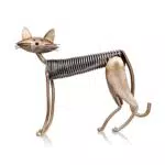Metall Katze Deko Skulptur - Dekorative Figur für Zuhause