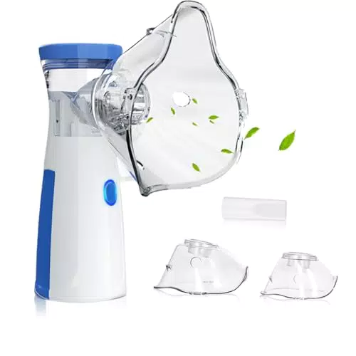 "Inhalator Vernebler mit Mundstück und Maske – USB-C Wiederaufladbarer Inhalator für Kinder und Erwachsene"
