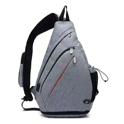TUDEQU Sling Bag Herren Groß, 8 Pockets Schulterrucksack Herren