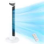 Turmventilator mit Fernbedienung und 6 Geschwindigkeiten - Leise Betrieb - 70° Oszillation - 12-Stunden-Timer