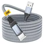USB C Ladekabel für Samsung Galaxy und mehr - 5M Nylon Kabel