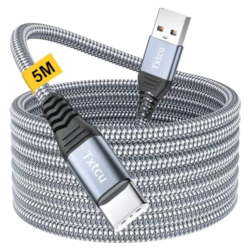 USB C Ladekabel für Samsung Galaxy und mehr - 5M Nylon Kabel