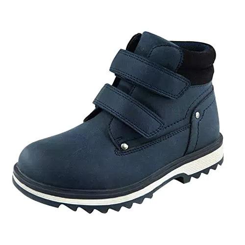 Klassische Unisex Kinder Stiefel für Winter - Wasserdicht und mit Klettverschluss