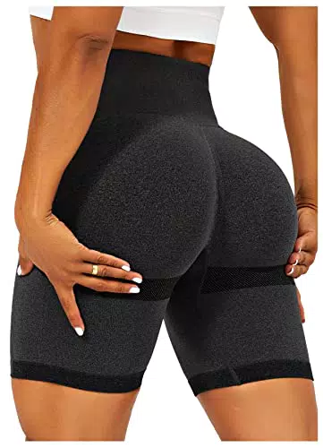 Damen Leggings High Waist Push Up für Yoga und Fitness - Dunkelgrau