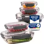 uandu Lock & Fresh 5er Vorratsdosen set, frischhaltedosen mit deckel für lebensmittel
