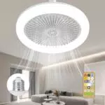 Deckenventilator mit Beleuchtung und Fernbedienung - Umikk 40W, 28cm, E27 LED-Lampe
