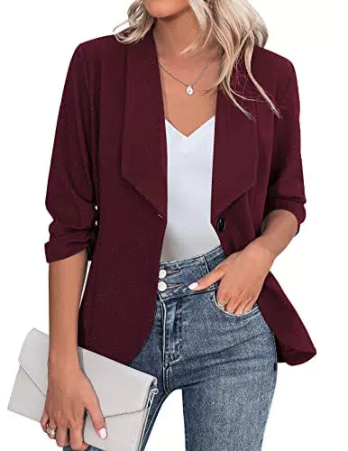 Unibelle Damen Blazer - Eleganter Business Longblazer 3/4 Arm
