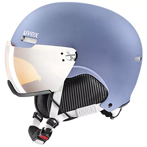 Uvex HLMT 500 Visor Skihelm - Robuster Helm mit Visier für Damen und Herren - Größenanpassung möglich