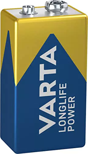 VARTA Batterien 9V Blockbatterie, 2 Stück, Longlife Power