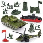 Militärspielset mit U-Boot Modell und Spielsoldaten für Kinder - Militär Spielzeug Geschenk